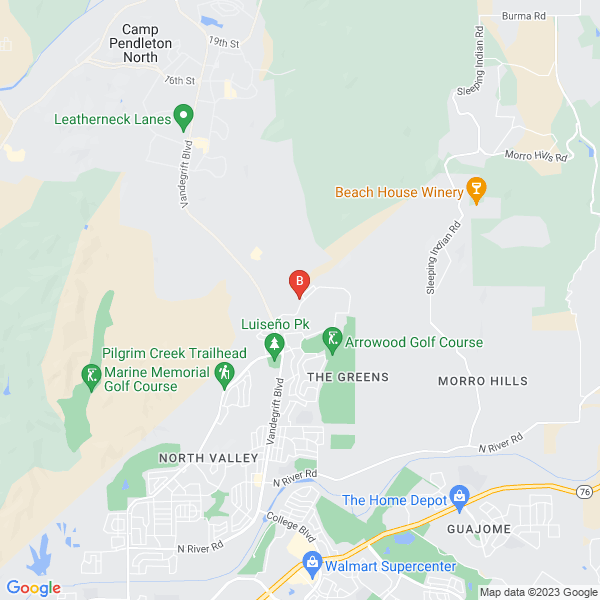 The HVAC - Heating & Air Conditioning Pros California Directory location map: 5467 Alexandrine Ct., Oceanside, CA