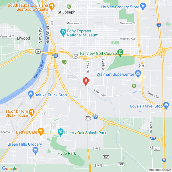 McFadden Construction Corp. location map: 3300 S 22nd Street, St. Joseph, MO