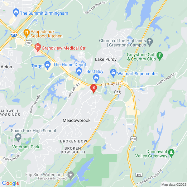 Alabama Insurance Agency location map: 850 Corporate Parkway, Birmingham, AL