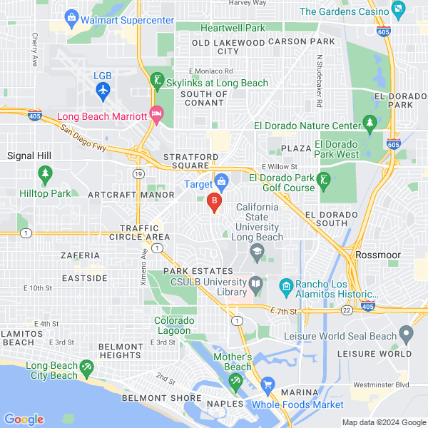 Tus Abogados de Accidentes location map: 5514 E Britton Dr, Long Beach, CA