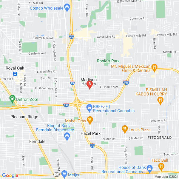 All About Plumbing Inc location map: 25840 John R Road, Madison Heights, Michigan