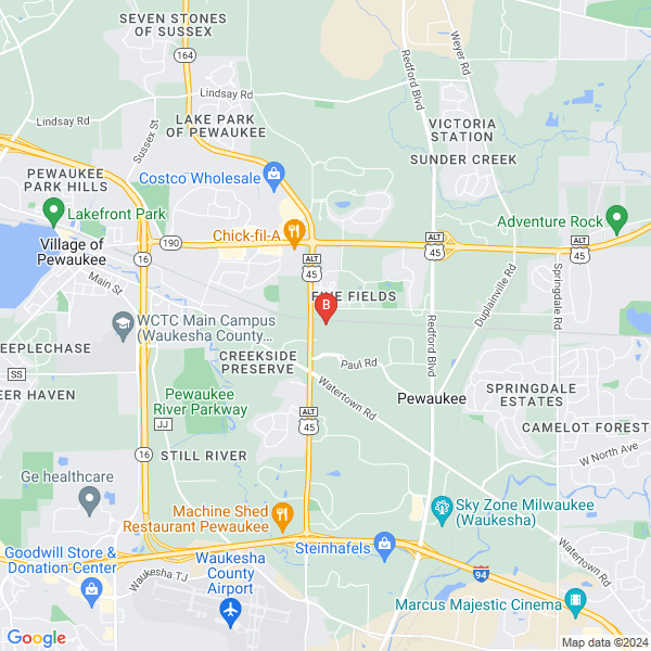 Edge Electric location map: N29 W23810 Woodgate Ct W – Suite 100, Pewaukee, WI