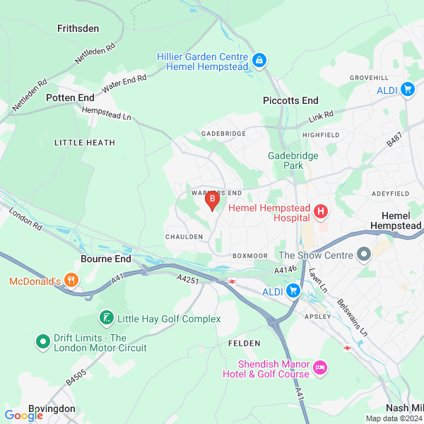 Secondary Windows UK location map: Unit 79 Ridge Lea, Hemel Hempstead, Hertfordshire