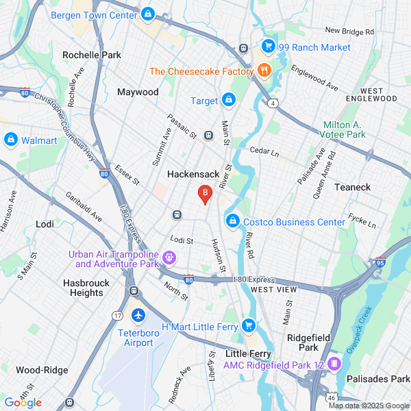 Desktop Services Group location map: 15 Warren St, Hackensack, NJ